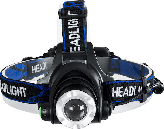 GloboStar Rechargeable Headlamp LED IP44 with Maximum Brightness 1800lm XML2-T6 100pcs Black