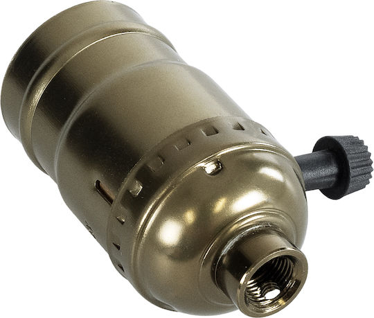 GloboStar Power Socket with Socket E27 in Bronze color Set 1pcs 78964