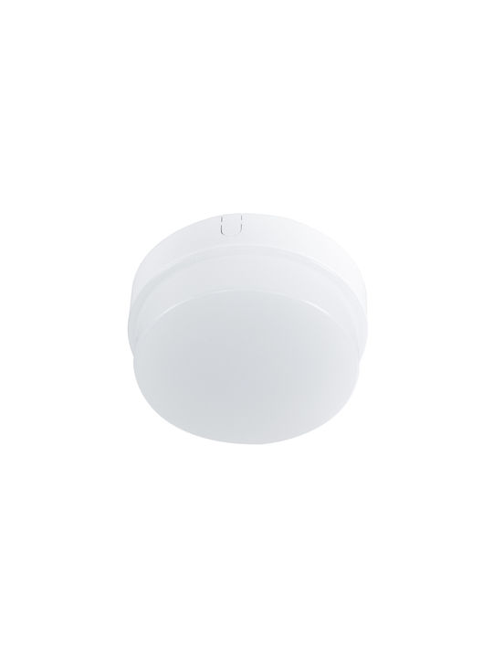 GloboStar Outdoor Ceiling Flush Mount with Integrated LED in White Color 61012