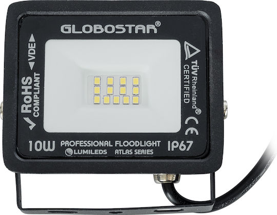 GloboStar Atlas Waterproof LED Floodlight 10W Cold White 6000K IP67