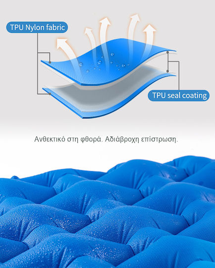 Salty Tribe Ciconians Single Camping Sleeping Mat 185x55cm Thickness 5cm in Blue color
