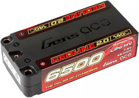 Gens Ace Redline Μπαταρία Li-Po 7.6V 6500mAh 140C 2S για Τηλεκατευθυνόμενο