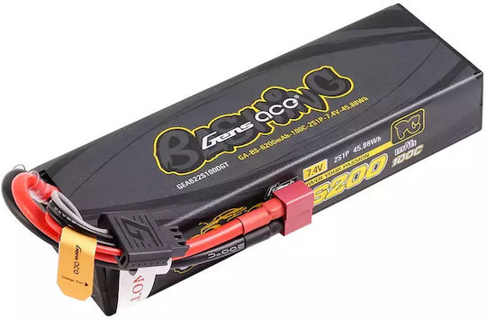 Gens Ace Bashing Μπαταρία Li-Po 7.4V 6200mAh 100C 2S T-Plug για Τηλεκατευθυνόμενο