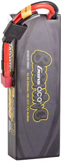 Gens Ace Bashing Μπαταρία Li-Po 7.4V 6200mAh 100C 2S T-Plug για Τηλεκατευθυνόμενο