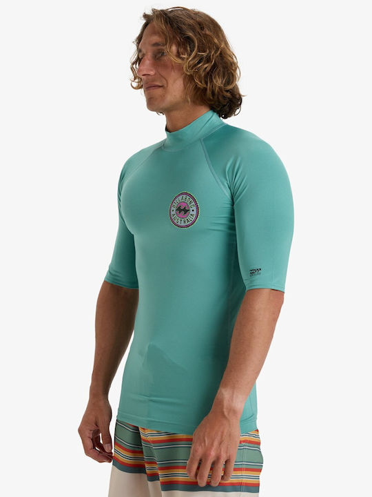 Billabong Know The Feelings UPF 50 Men Short Sleeve Sun Protection Shirt Green