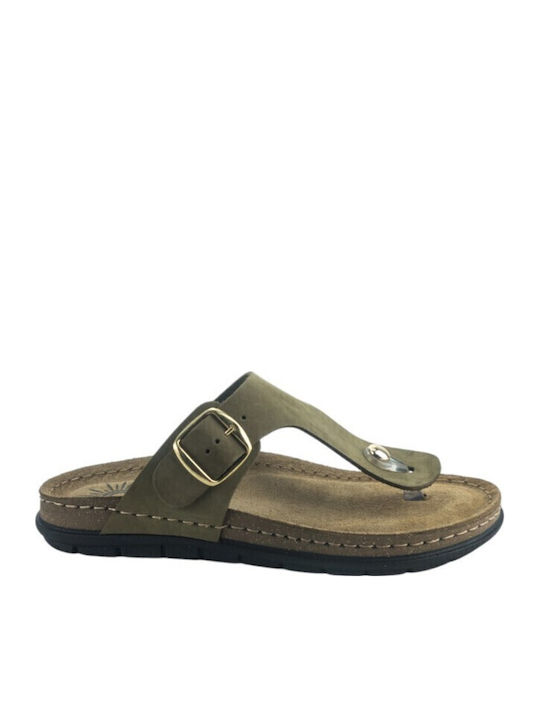 Leder Herrensandalen in Grün Farbe
