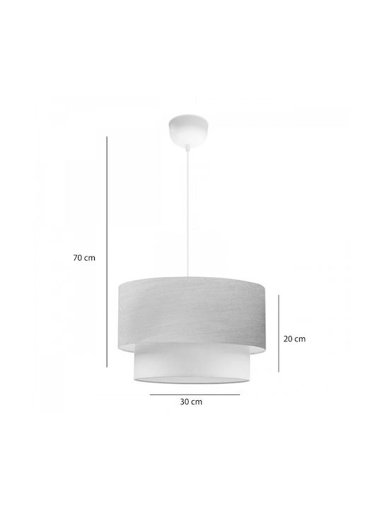 Pakketo PWL-1087 Κρεμαστό Φωτιστικό Μπεζ με Ντουί E27 30x30x70εκ.