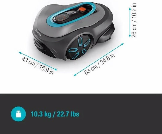 Gardena Sileno Max 1200 Ρομποτική Μηχανή Γκαζόν 2Ah / 18V