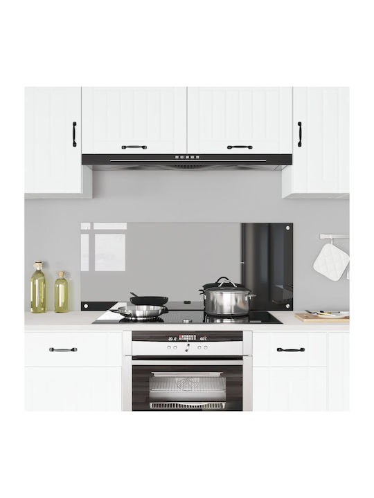 vidaXL Rectangular Glass Back Dark Gray 120x50x0.6cm 42001314