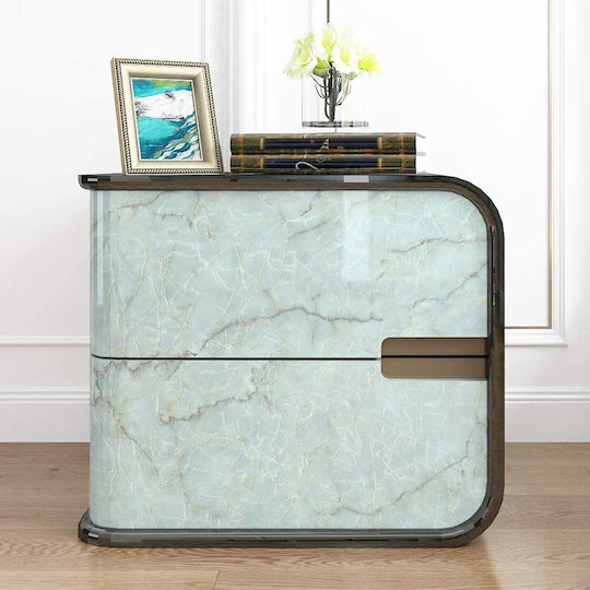 Self-Adhesive Marble Imitation Waterproof Film 40 X 300 Cm Green Self-Adhesive Marble Imitation Waterproof Film 40 X 300 Cm Green