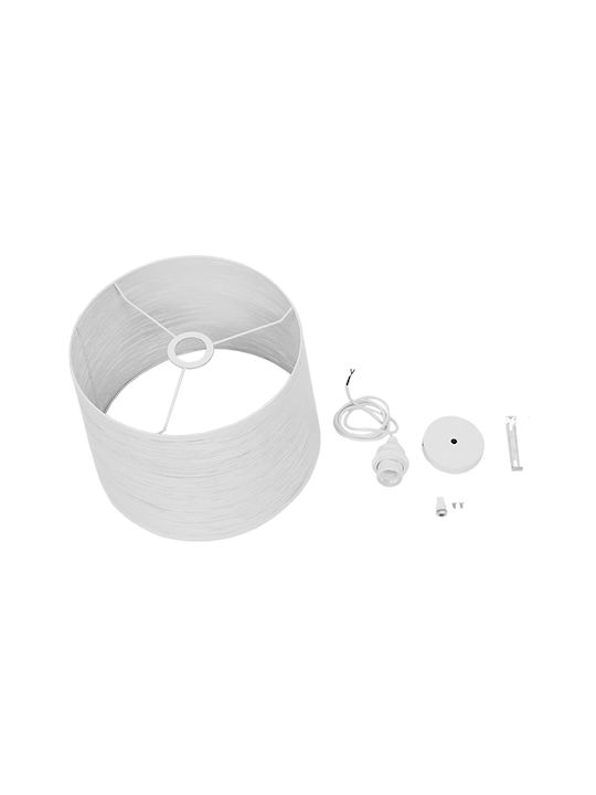 GloboStar Accademia White Bell Pendant Ceiling Light with E27 Socket 35x25x25cm