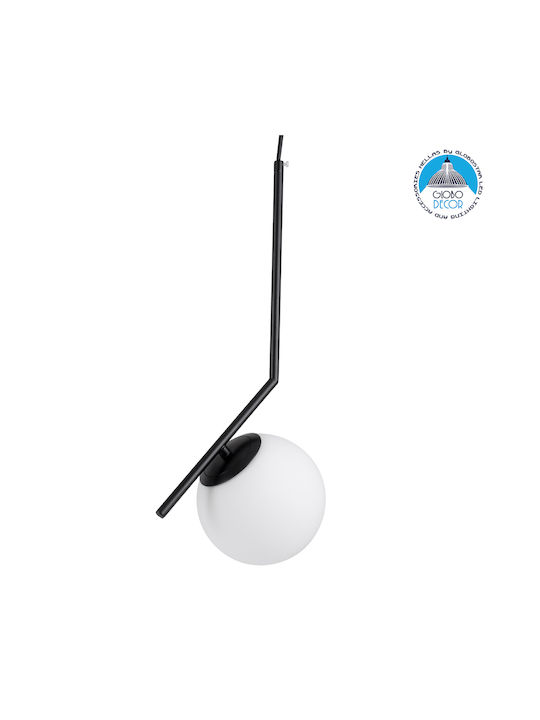 GloboStar Monroe Pendant Light Black Ball with Socket E27 40x21x49cm