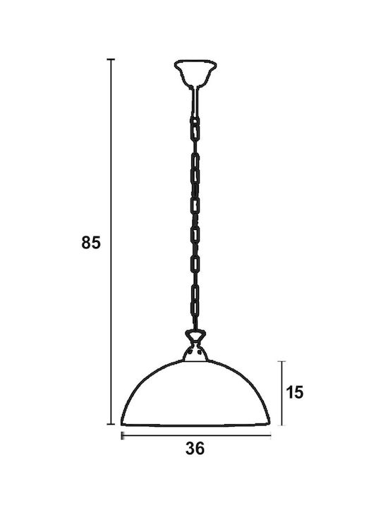 ArkoLight Κρεμαστό Φωτιστικό Λευκό 36x401εκ.