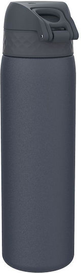 Ion8 Slim Water Bottle Ash Navy Stainless Steel 500ml