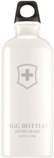 Sticlă de Aluminiu Sigg Emblemă Elvețiană Albă 0.6l