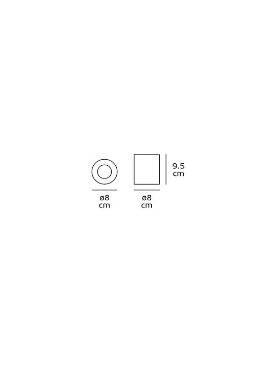 VK Lighting VK/03002/Y Μονό Σποτ με Ντουί GU10 σε Κίτρινο Χρώμα
