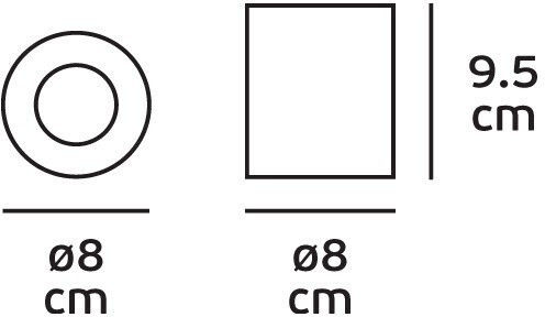 VK Lighting Μονό Σποτ με Ντουί GU10 σε Πορτοκαλί Χρώμα