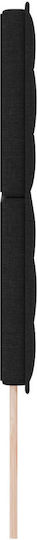 vidaXL Fabric Bed Headboard Black 144x128cm