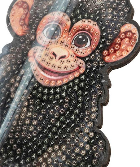 Комплект за диамантено рисуване Craft Buddy Crystal Art Buddies Шимпанзе 7 части