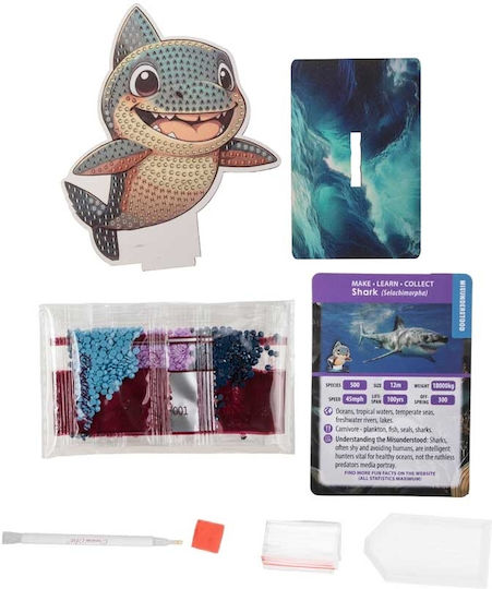 Комплект за диамантено рисуване Craft Buddy Crystal Art Buddies Акула 7 части