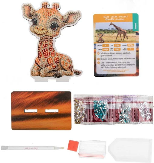 Set Pictură cu Diamante Craft Buddy Crystal Art Buddies Girafă 7 Piese