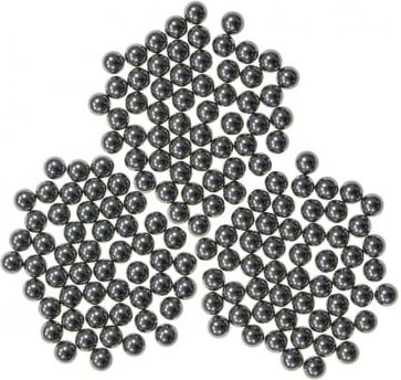 Set Cărucior Metalic Tăiat cu Laser 300 Bile Metalice 6 mm 12 cm Plută Mâner din Lemn Carcasă Maro Inclusă