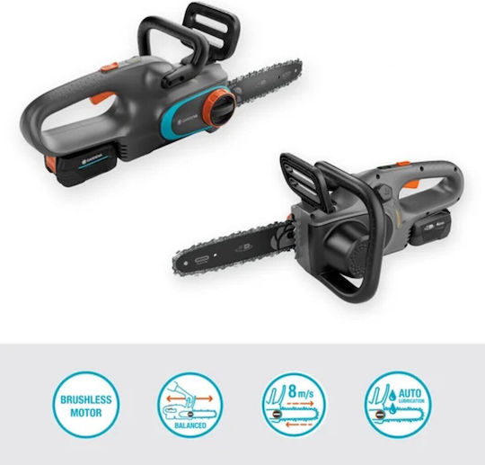 Gardena Battery Chainsaw 1x4Ah 18V 3.8kg with Blade 25cm