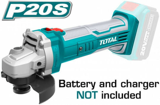 Total TAGLI21154 Winkelschleifer 115mm Batterie Bürstenlos mit Drehzahlregelung 20V Solo