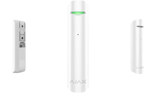 Ajax Systems Glassprotect Glass Break Sensor Battery with Range 9m in White Color
