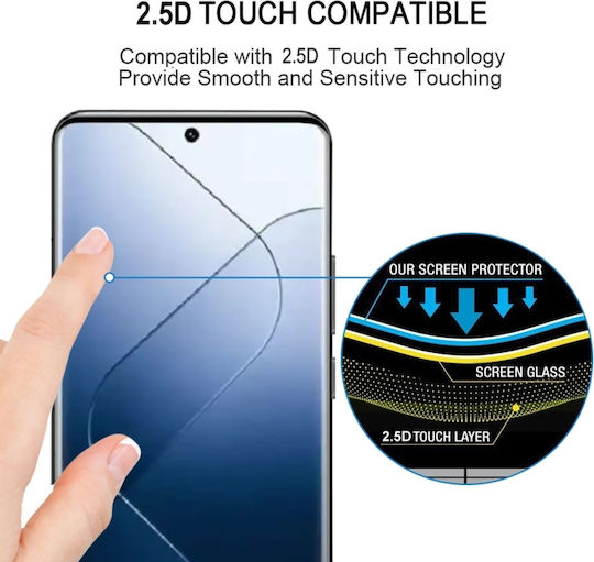 Xiaomi 15 Pro 9h Hd 3d Извит Край Закалено Стъкло Черен