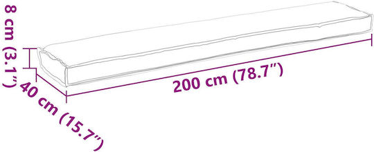 vidaXL Gartenstuhlkissen Paletten Grau 2 Stück 40x200cm
