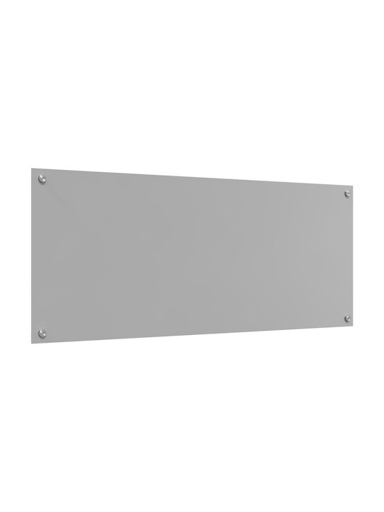 vidaXL Rectangular Back Made of Glass Light Gray 120x50x0.6cm 42001308