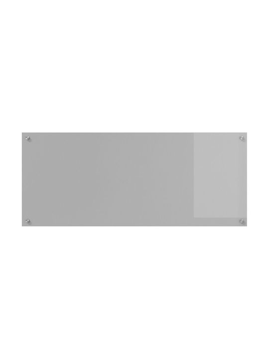 vidaXL Rectangular Back Made of Glass Light Gray 120x50x0.6cm 42001308