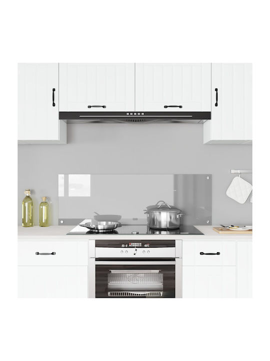 vidaXL Rectangular Glass Back in Light Gray 120x40x0.6cm 42001307
