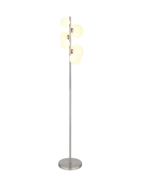Globo Lighting Φωτιστικό Δαπέδου Υ155εκ. Ασημί