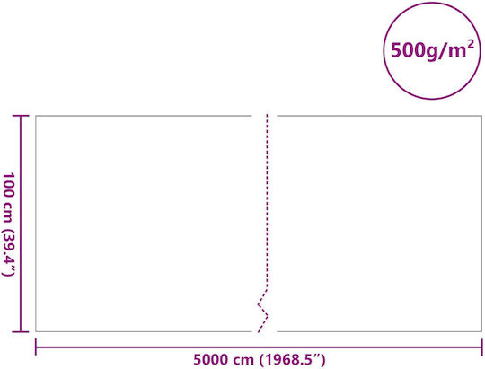 vidaXL 4013444 Film Adeziv Lac 5000x100cm