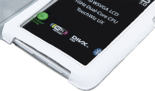 Quer Flip Cover Weiß (Samsung Galaxy Tab P3100)