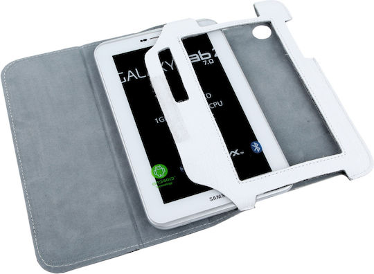 Quer Flip Cover Weiß (Samsung Galaxy Tab P3100)