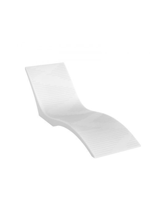 Deckchair White 2pcs 180x60x56cm.