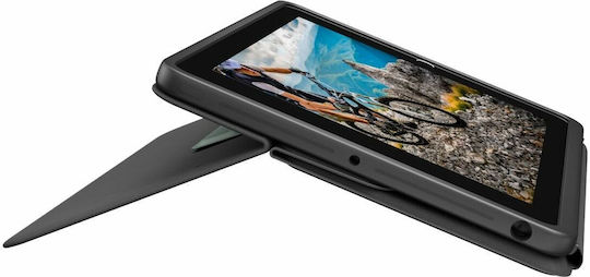 Logitech Rugged Folio Flip Cover Ανθεκτική με Πληκτρολόγιο στα Γερμανικά Γκρι (iPad 10. Generation)
