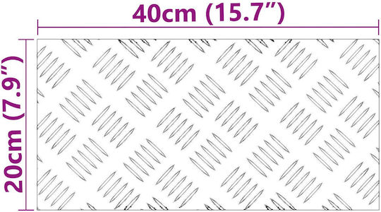 Aluminum Strips 2 Pcs Anti-slip 40x20 cm