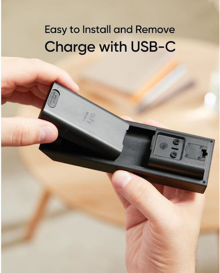 Eufy Doorbell E340 Video Doorbell Battery 6500 Mah Usb-c Black