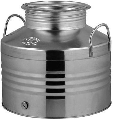 Quattro Effe Съд Inox 100024 Отворен връх/плоско дъно 15лт