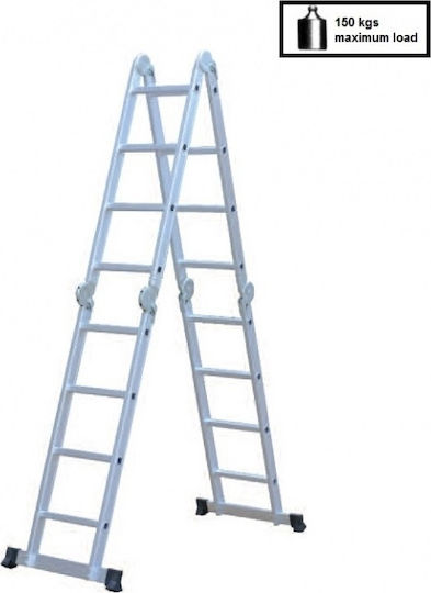 Bormann Pro BHL5070 Multipurpose Ladder 4x5 with Maximum Height 5.61m