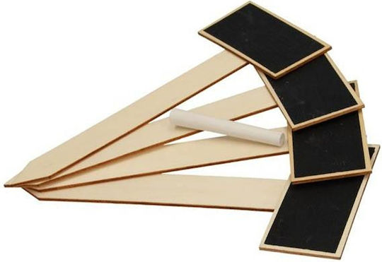 Ετικέτες Φυτών Σετ 4τμχ Ξύλινα 9x4.5x21cm Κιμωλία