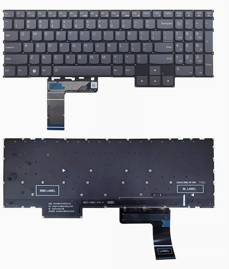 Babaco Лаптоп Клавиатура за Lenovo с Задно Осветяване в Черен Цвят Y7000P