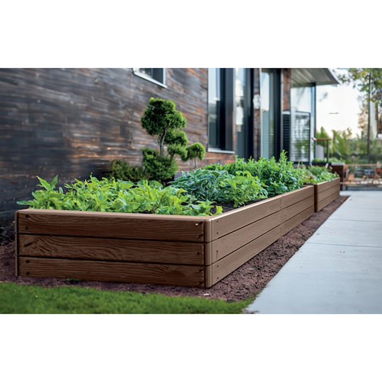 Prosperplast Παρτέρι για Περίφραξη Κήπου από Πλαστικό 75.6x149.2εκ. Καφέ