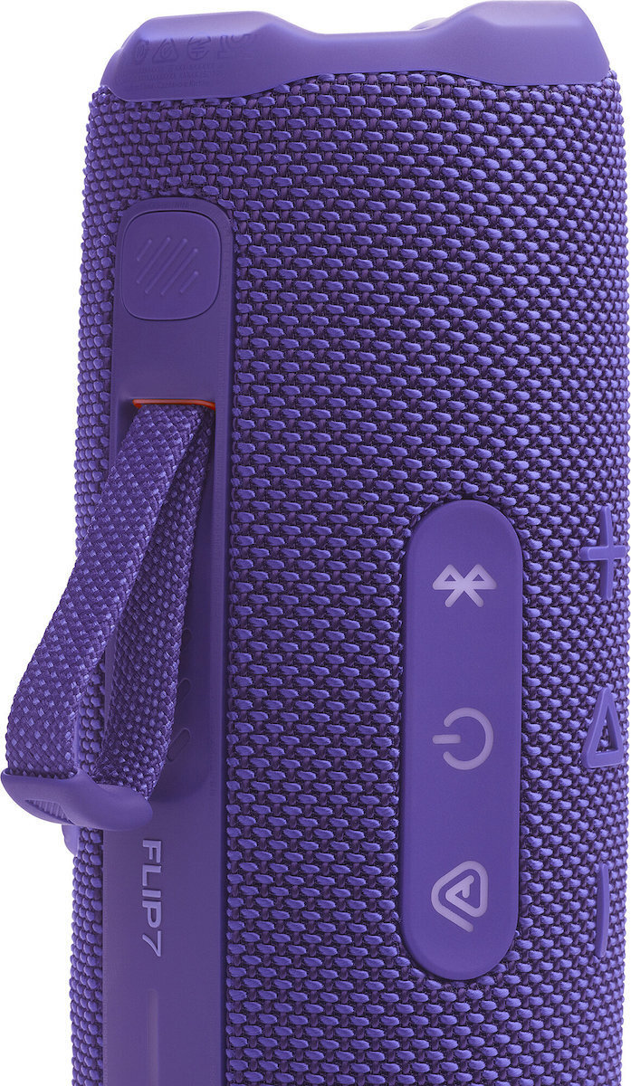 JBL Flip 7 Αδιάβροχο Ηχείο Bluetooth 35W με Διάρκεια Μπαταρίας έως 16 ώρες Μωβ (JBLFLIP7PUR)