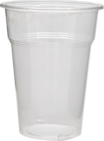 THraki Disposable Cup Plastic Transparent 400ml 50pcs