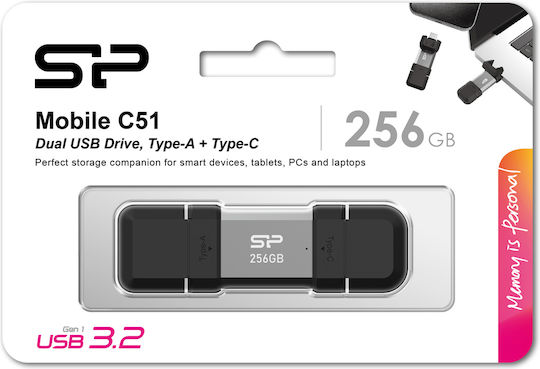 Silicon Power 256GB USB 2.0 Stick Silber